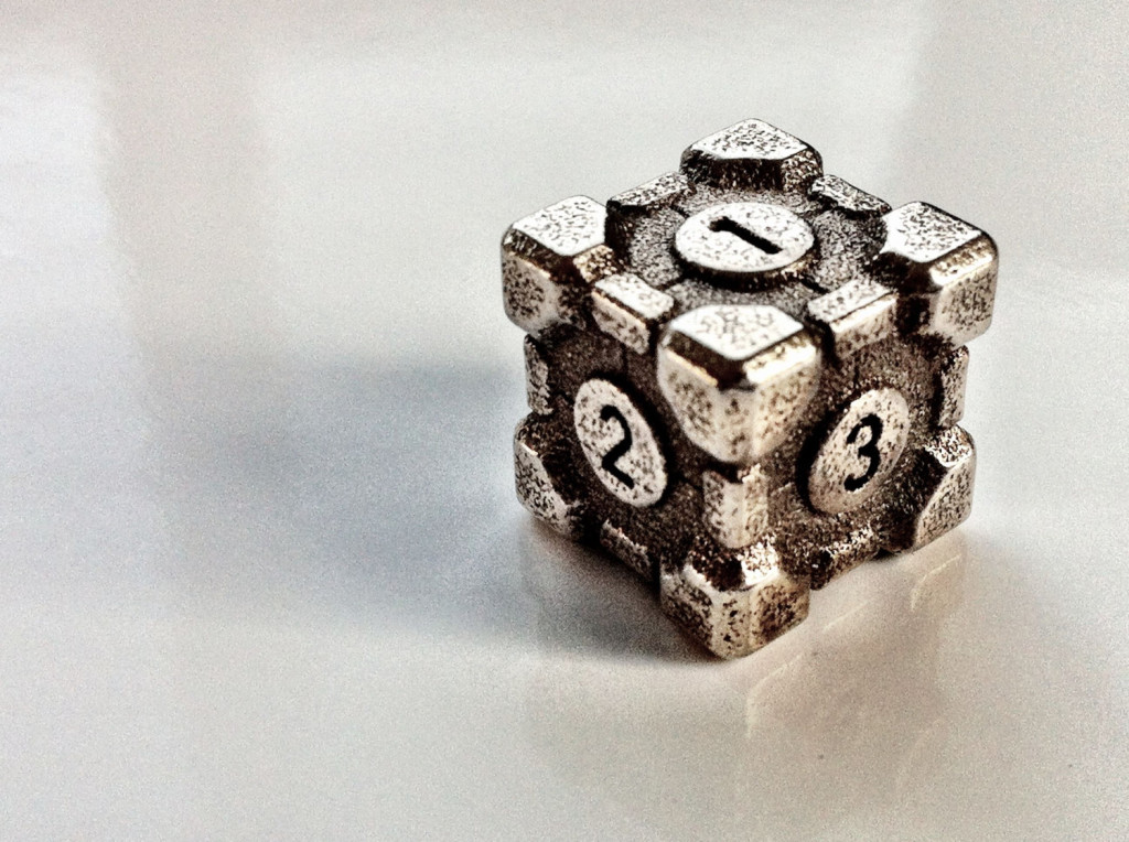 Portal Companion Cube Dice OhGizmo!