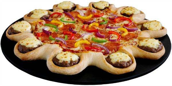 Image result for pizza with cheeseburger crust