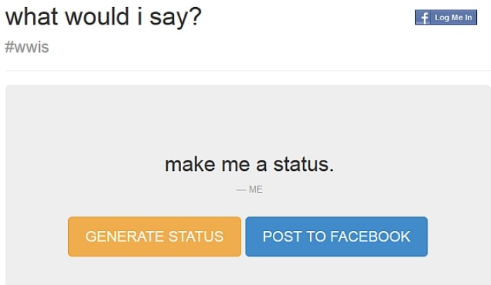 What Would I Say