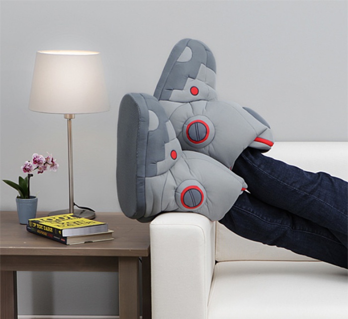 robot slippers with sound clanking all the way home robot slippers ohgizmo robot slippers with sound clanking all the way home robot slippers ohgizmo