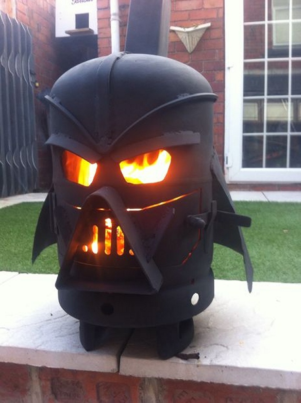 Darth Vader Outdoor Wood Stove Lets You Join The Smoky Side Vader Log Burner