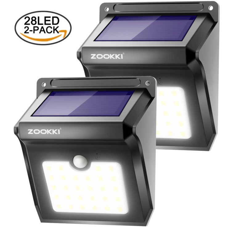 2-pack Zookki Wireless Solar Motion-Sensor Lights 2-pack Zookki Wireless Solar Motion-Sensor Lights
